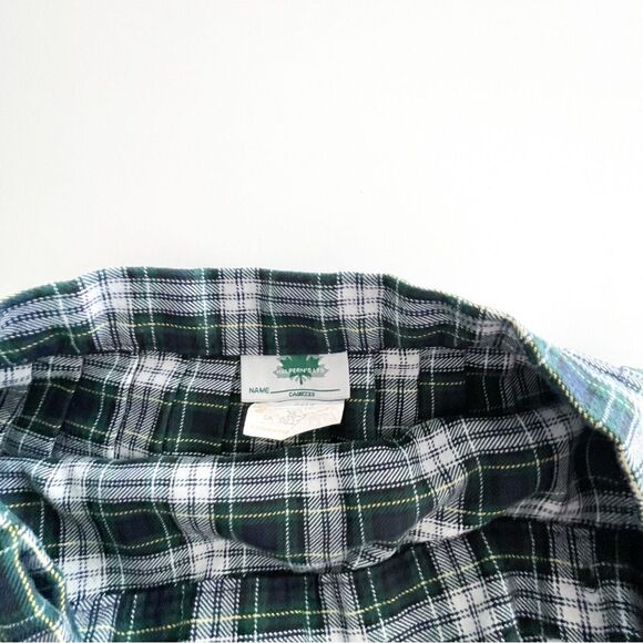 Halpern's Dark Academia Blue Plaid Kilt Skirt Safety Pin Women's 28 - 29 Vintage - Picture 3 of 6